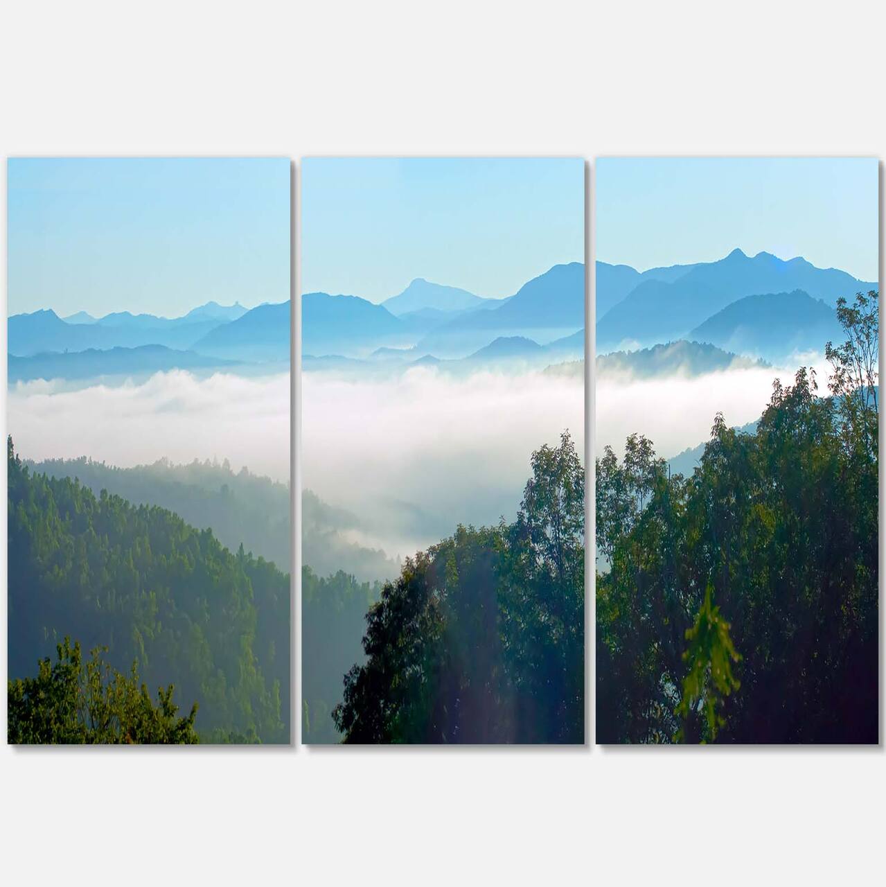 Designart - Morning in Blue Ridge Parkway - Landscape Canvas Art Print